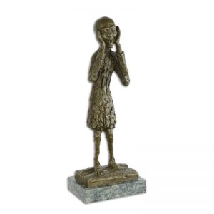 Beeld - Bronzen Sculptuur The Scream - Gebaseerd op Edvard Munch - 38,2 cm hoog