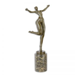 Baakman Bronzen Sculptuur Naakte Vrouw - Beeld - Beeld Dame - 42,3 cm hoog