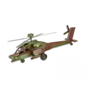 Baakman Apache helikopter - Beeld - Tinnen model - 13,9 cm hoog