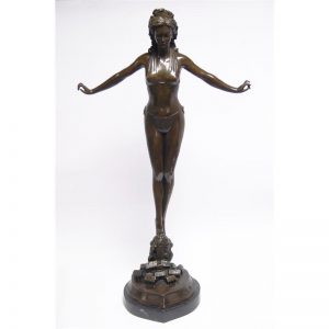 Vrouw in bikini - Beeld - Brons - 70,5 cm hoog