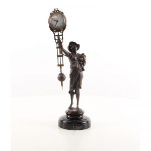 Beeld - Jongetje - 37,4 cm hoogte - Tafel klok met beeldje