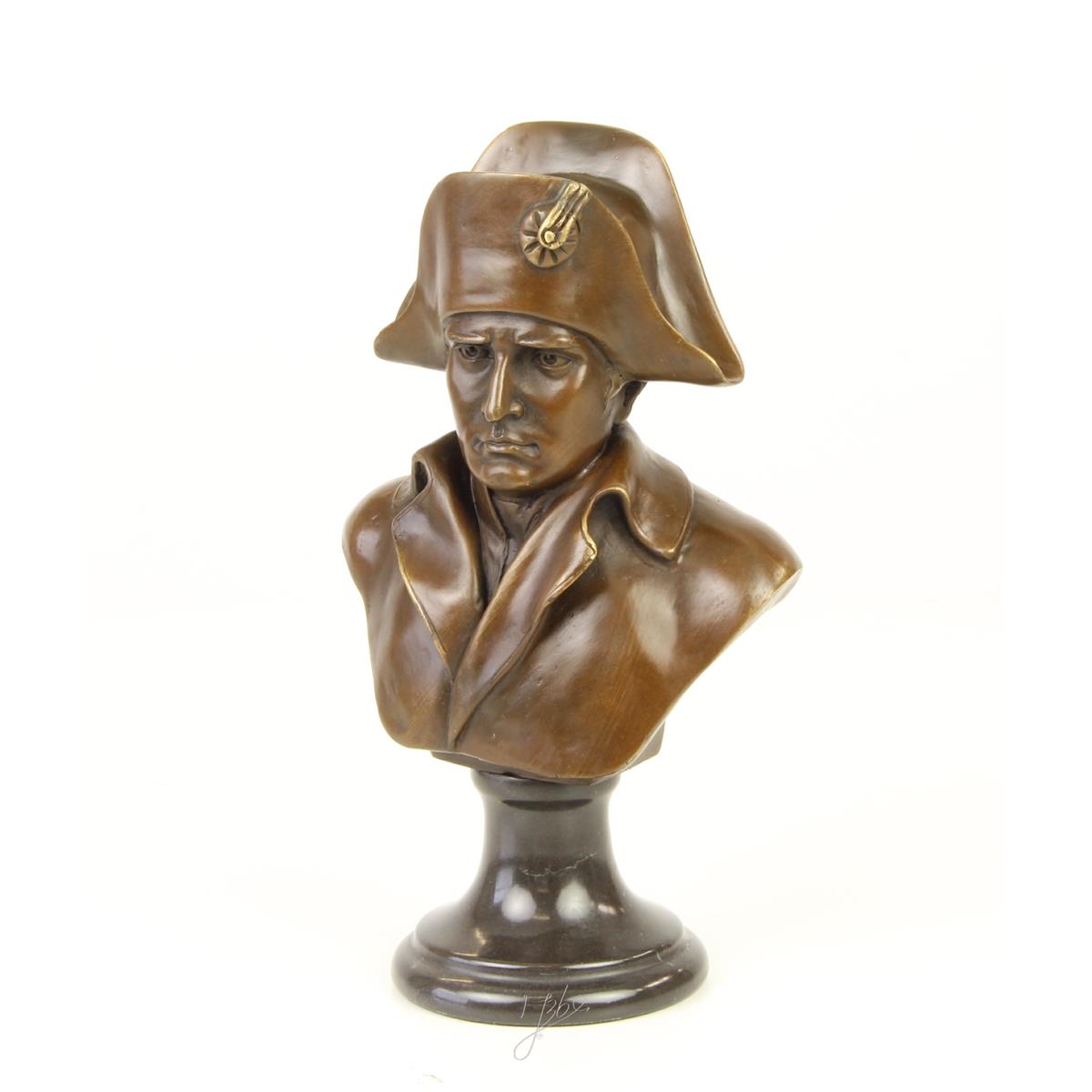 Buste van napoleon - Bronzen beeldje - Sculptuur - 24,9 cm hoog