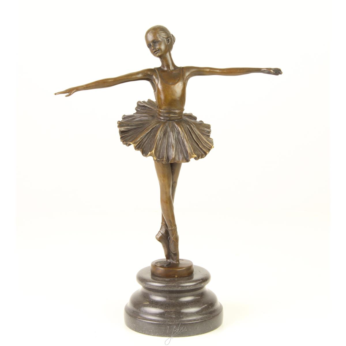 Balletdanseres - Bronzen beeldje - Sculptuur - 29,4 cm hoog