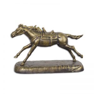 Gietijzeren beeld - Galopperend paard - handgemaakt - 24,5 cm hoog