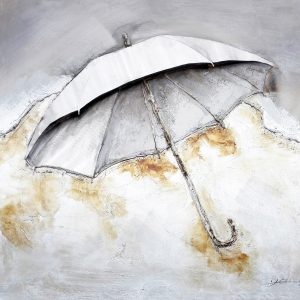 Olieverfschilderij schilderij paraplu handgeschilderd 100x100 woonkamer slaapkamer