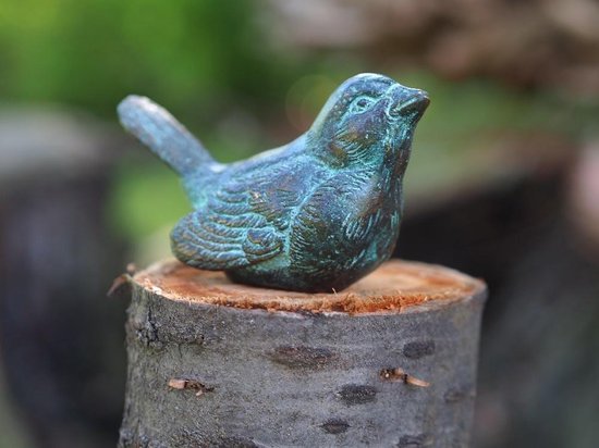 Beeld brons - Vogel - 6 cm hoog - Bronzartes