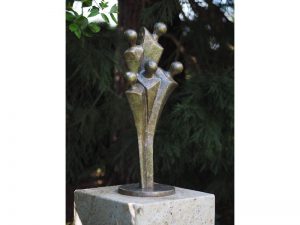 Tuinbeeld - bronzen beeld - Abstracte familie - Bronzartes - 68 cm hoog