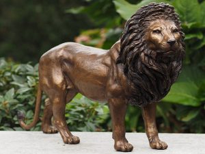 Tuinbeeld - bronzen beeld - Leeuw - Bronzartes - 26 cm hoog