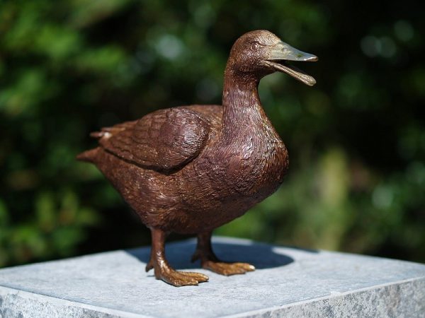 Tuinbeeld - bronzen beeld - Eend - Bronzartes - 20 cm hoog