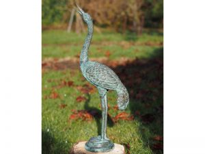 Tuinbeeld - bronzen beeld - kraanvogel - Bronzartes - 61 cm hoog