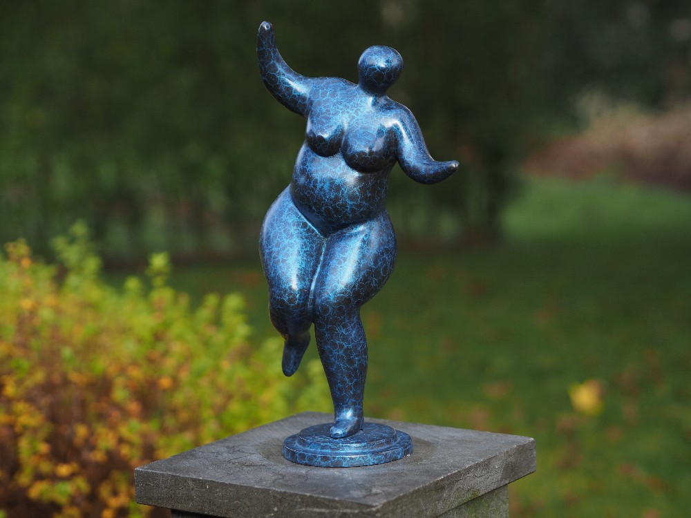 Gemaakt om te onthouden handtekening Wennen aan Tuinbeeld - bronzen beeld - Dikke dame "Belle Donna"