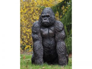 Tuinbeeld - bronzen beeld - King Kong - gorilla - 121 cm hoog