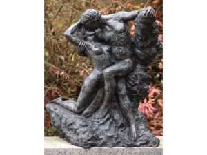 Tuinbeeld - bronzen beeld - De kus van Rodin - 0 cm hoog