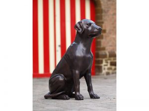 Tuinbeeld - bronzen beeld - Hond - 71 cm hoog