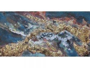 Olieverfschilderij op canvas - Abstract - 100 x 50 cm - woonkamer