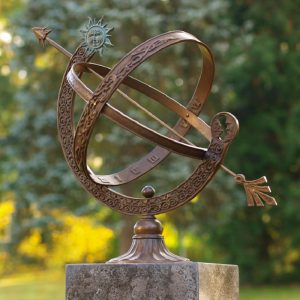 Tuinbeeld - bronzen beeld - Zonnewijzer  48 cm - Bronzartes - 48 cm hoog