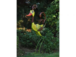 Tuinbeeld - Grappige groene vogel - 110 cm hoog