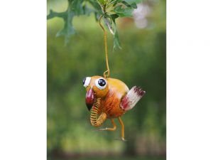 Tuinbeeld - Hangende grappige vogel - 15 cm hoog
