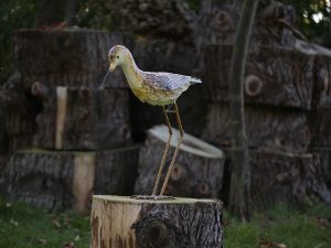 Tuinbeeld - Steltvogel bek omlaag - 43 cm hoog
