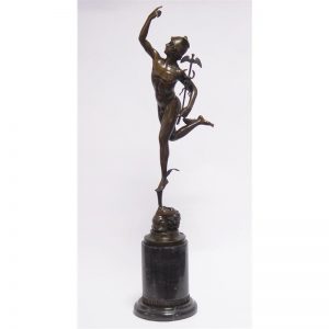 Mercurius - Bronzen beeld - Griekse god - 68,5 cm hoog