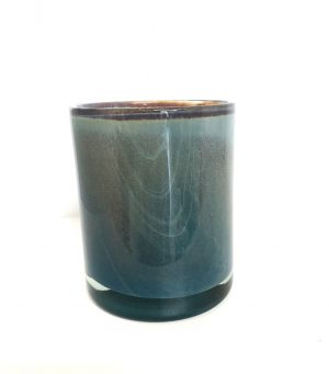 Design vaas Cilinder - Fidrio LAGOON - glas, mondgeblazen bloemenvaas - diameter 16,5 cm hoogte 13,5 cm