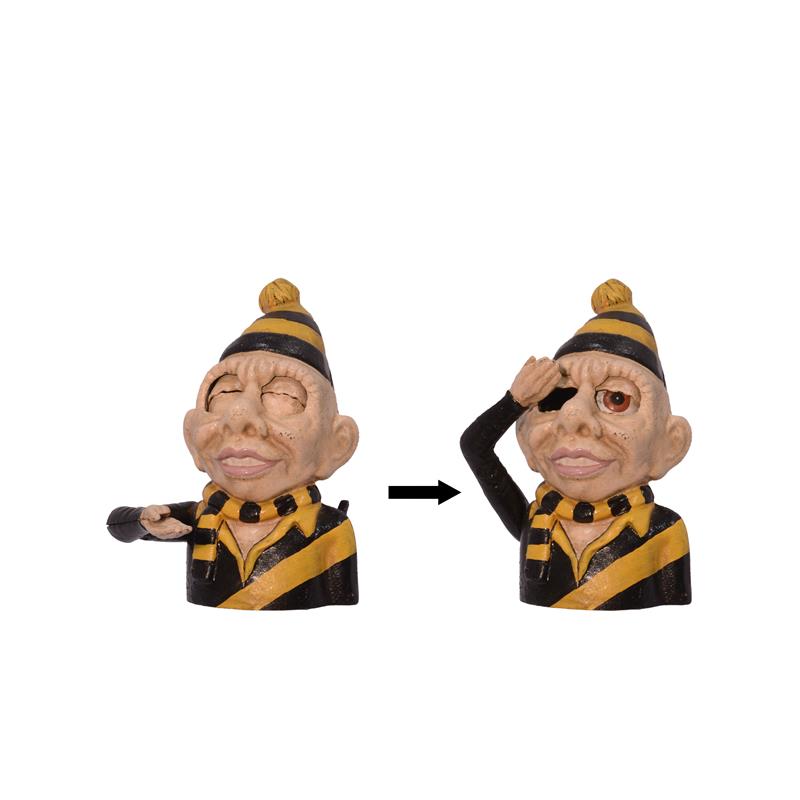 Voetbal Supporter - Gietijzer - 19,1 cm hoogte - Spaarpot Mechanisch