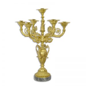 Empire Kandelaar 7 kaarsen - Brons - 82 cm hoog
