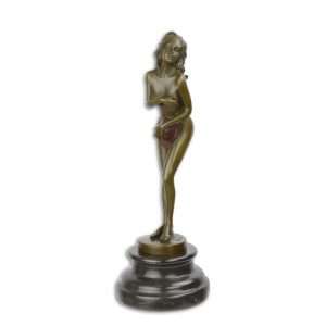 Naakte dame - Sculptuur - 28,1 cm hoogte - Bronzen beeld