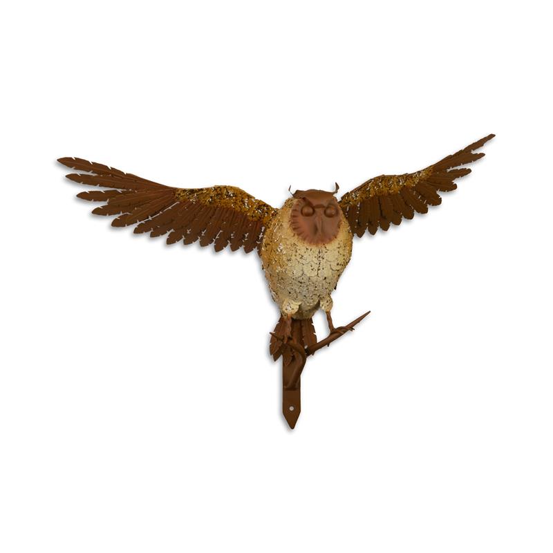 Beeld - Hangende vogel - 51,5 cm hoogte - Metalen Uil