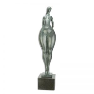 Beeld - Modern Brons Sculptuur - 71,2 cm hoogte - Naakte Vrouw