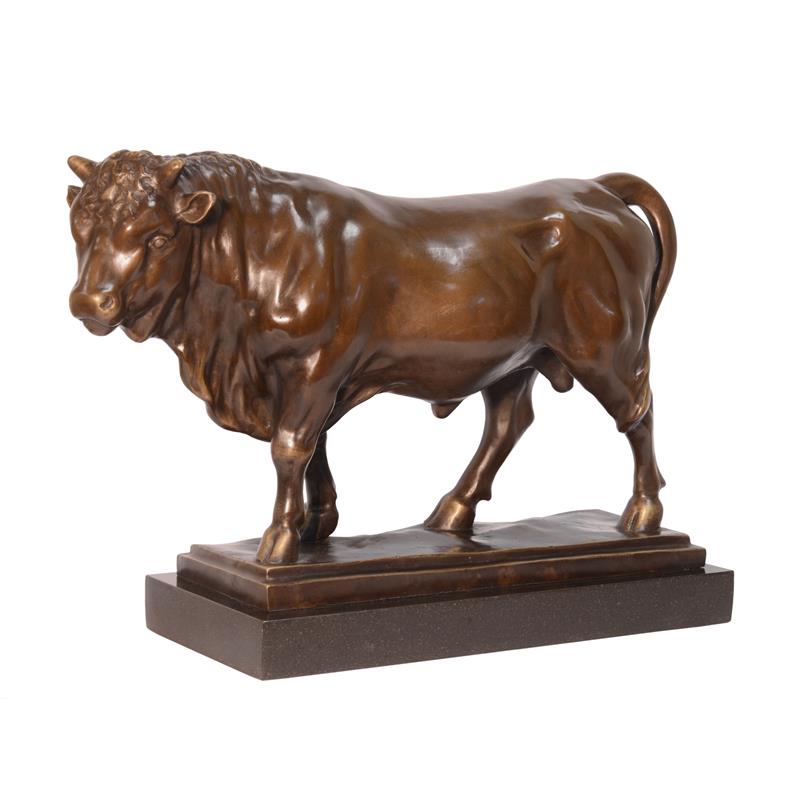 decoratief - Brons Sculptuur - 33,5 cm hoogte - Beeld Stier