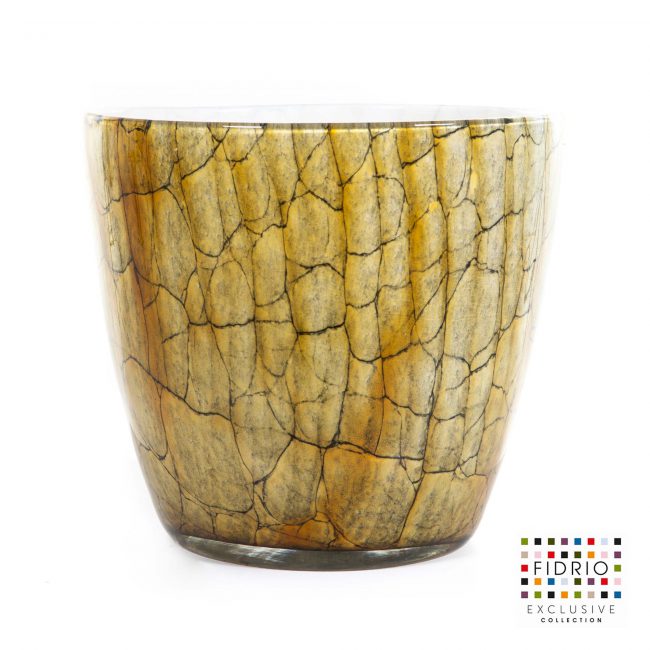 Design pot Oval - Fidrio DESSERT - glas, mondgeblazen - diameter 18 cm hoogte 25 cm