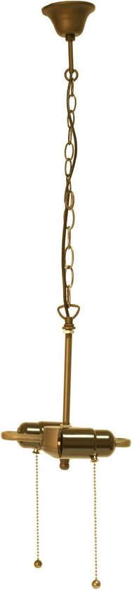 Snoerpendel Ketting Tiffany 15x16x160 cm E27- - bruin ijzer Trekfitting Pendellamp Verlichtingspendel