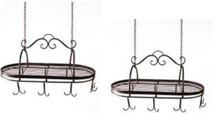 Pannenrek - Hangend gietijzeren rek - Set van 2 - 40 / 34 cm breed