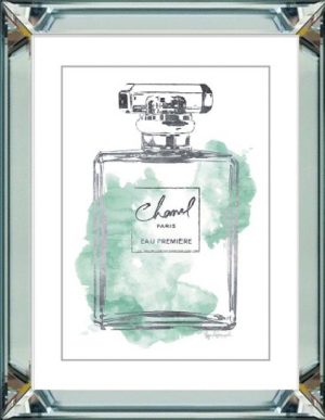 50 x 60 cm Spiegellijst met prent Chanel parfum prent achter glas