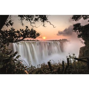 Dibond schilderij Victoria Falls waterval 120x80 cm aluminium schilderij aluart exclusieve collectie