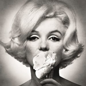 Dibond schilderij Marilyn Monroe 100x100 cm aluminium schilderij aluart exclusieve collectie