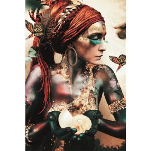 80 x 120 cm - Plexiglasschilderij - Ibarra vrouw met vlinders