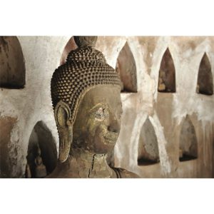 Dibond schilderij boeddha beeld 120x80 cm aluminium schilderij aluart exclusieve collectie