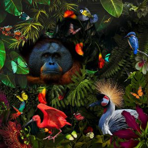 Ter Halle glasschilderij - De jungle - oerwoud