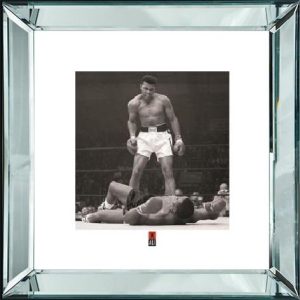 Muhammad Ali - Spiegellijst met prent - 50 x 50 cm