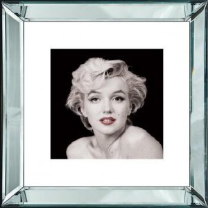 Marilyn Monroe - Spiegellijst met prent - 50 x 50 cm
