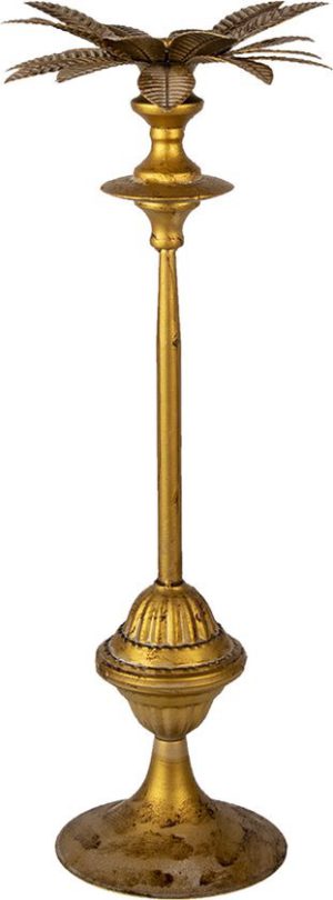 Kandelaar Ø 22x54 cm Goudkleurig ijzer - kaarsenstandaard - kaarsenhouder