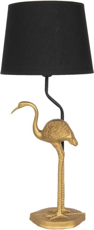 Tafellamp Flamingo Ø 25x58 cm E27/max 1x60W Goudkleurig - Kunststof- bureaulamp - nachtlampje