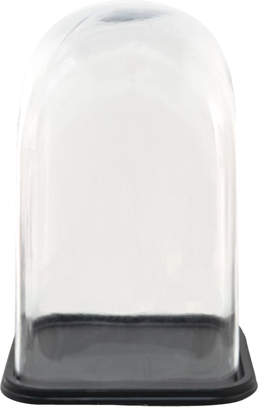 Medic meer en meer efficiënt Stolp 26*26*42 cm Transparant Hout, Glas Vierkant Glazen Stolp - TBW -  trendybywave.nl