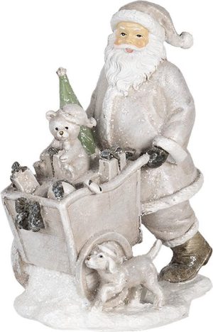 Kerstdecoratie Beeld Kerstman 12*8*15 cm Zilverkleurig Kunststof Decoratief Figuur Decoratieve Accessoires Kerstdecoratie voor Binnen - TBW