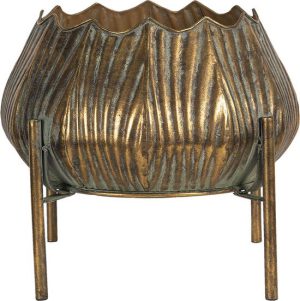 Decoratieve Pot 33*33*28 cm - Koperkleurig Metaal - TBW