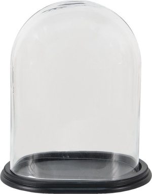 Stolp 21x16x27 cm Transparant Hout -  Glas Glazen Stolp