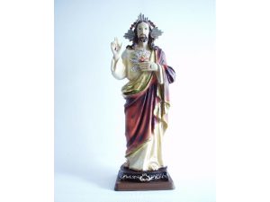 Beeld religieus Sampaguita Sculptuur 41 cm hoog Jezus met brandend hart
