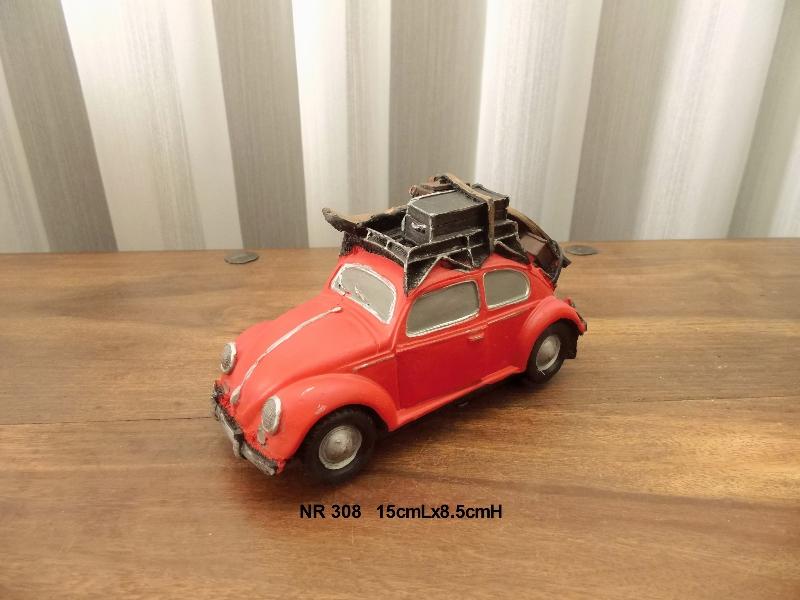 Oprichter Toegepast Gevoelig Sculptuur - 15 cm breed - Beeld miniatuur auto - mannencadeau - modelwagen  - Auto met skies rood - trendybywave.nl